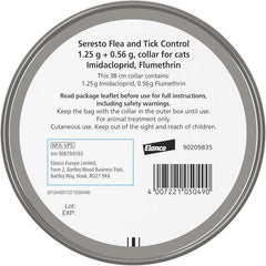 Seresto Cat Dog Flea Collar With Tick Control Adjustable 8 Month Protection, 1 Collar