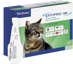 Effipro Duo Spot on Solutions For Cat S M L XL Dog 4 Pipettes per Pack