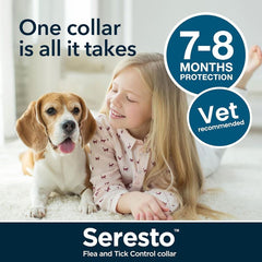Seresto Cat Dog Flea Collar With Tick Control Adjustable 8 Month Protection, 1 Collar
