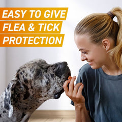 FRONTPRO Flea and Tick Chewable Tablets for Dogs Fast-Acting For S M L XL Dogs 3 Pack