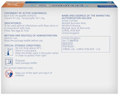 Effipro Duo Spot on Solutions For Cat S M L XL Dog 4 Pipettes per Pack