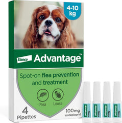 Advantage Spot On Flea Treatment for Cats, Dogs and Rabbits, 4 Pipettes