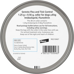 Seresto Cat Dog Flea Collar With Tick Control Adjustable 8 Month Protection, 1 Collar