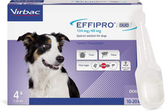 Effipro Duo Spot on Solutions For Cat S M L XL Dog 4 Pipettes per Pack