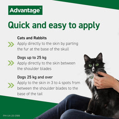 Advantage Spot On Flea Treatment for Cats, Dogs and Rabbits, 4 Pipettes