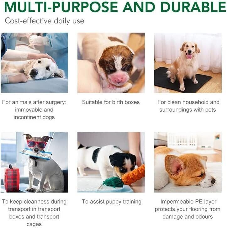 LARGE Puppy Training Trainer Pads Toilet Pee Wee Poo Dog Pet Cat Mats Anti Slip.