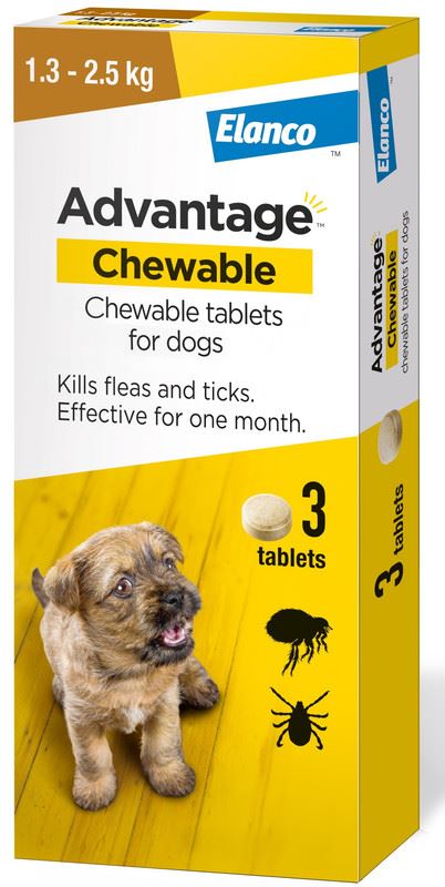 Advantage Chewable Flea and Tick Protection for Dogs