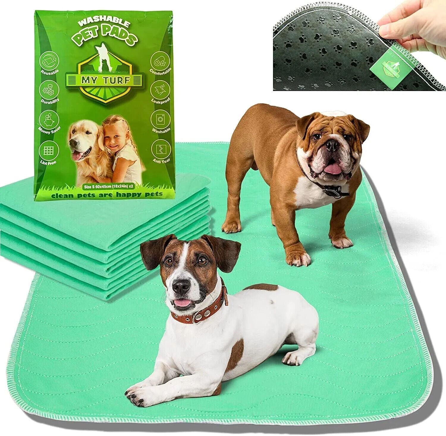 LARGE Puppy Training Trainer Pads Toilet Pee Wee Poo Dog Pet Cat Mats Anti Slip.