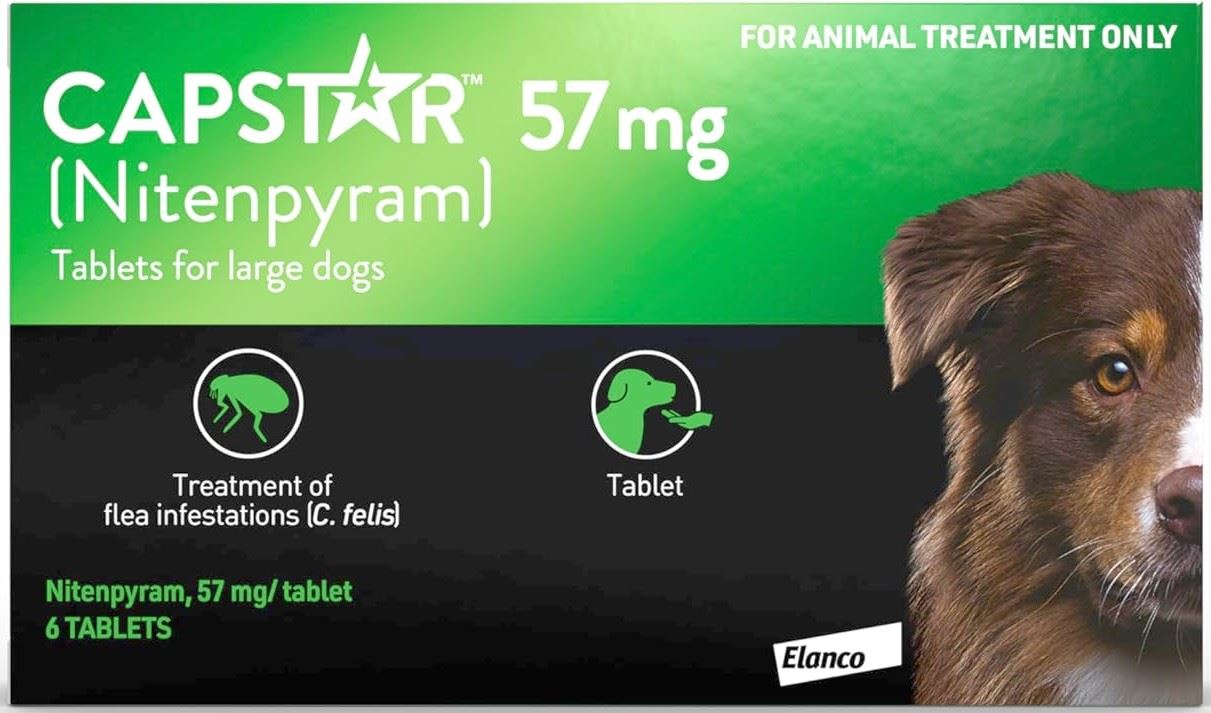 Capstar Flea Treatment Tablets for Dogs over 11kg Kills Fleas Fast 6 Tablets