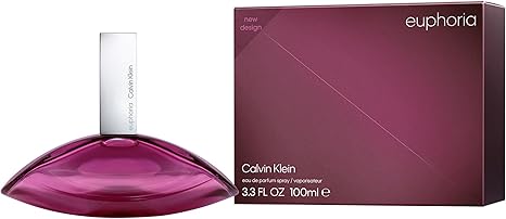 CALVIN KLEIN Euphoria Eau de Parfum for Women 100ml, Chypre Fragrance with Notes of Pomegranate, Black Orchid, Lotus Blossom and Mahogany Wood, High Longevity
