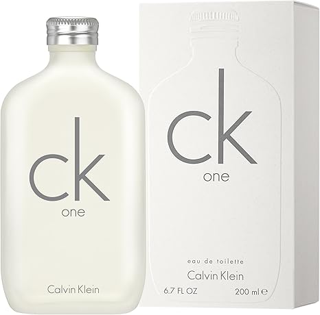 CALVIN KLEIN CK One, Unisex Eau de Toilette for All, Citrus & Aromatic Fragrance with Notes of Green Tea, Nutmeg and Musk 200ml