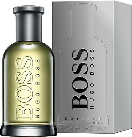 HUGO BOSS Bottled Aftershave for Him 50ml, Woody Scent with Notes of Apple, Cinnamon and Wood - Light Longevity