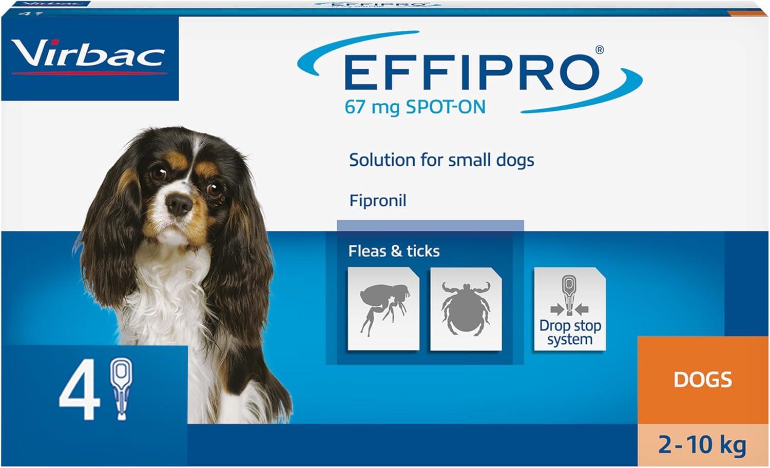 Effipro Spot On Flea Treatment AVM-GSL For Pets Cats & Dogs 4 Pipettes With Fipronil