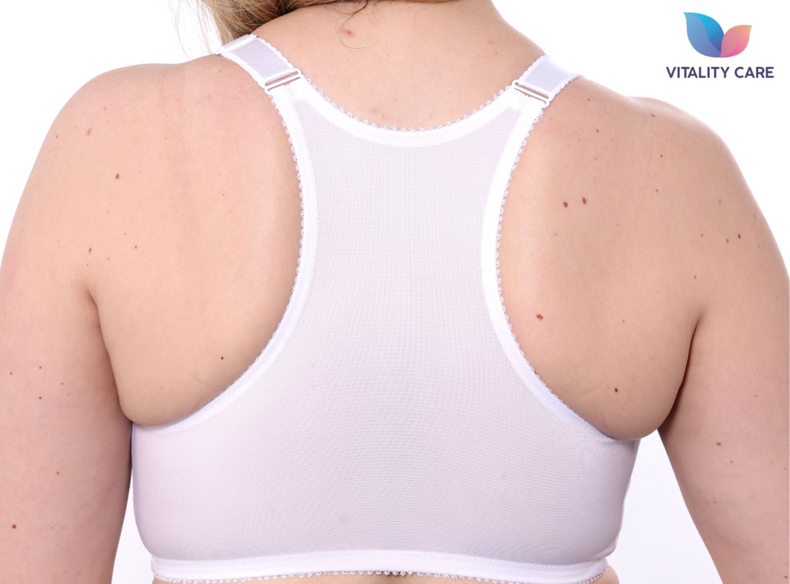 Ladies Front Fastening Firm Support Non Wired Lace Trim Bra Plus Size Uk Cups