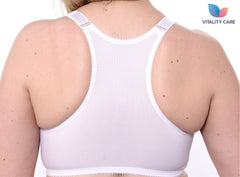 Ladies Front Fastening Firm Support Non Wired Lace Trim Bra Plus Size Uk Cups