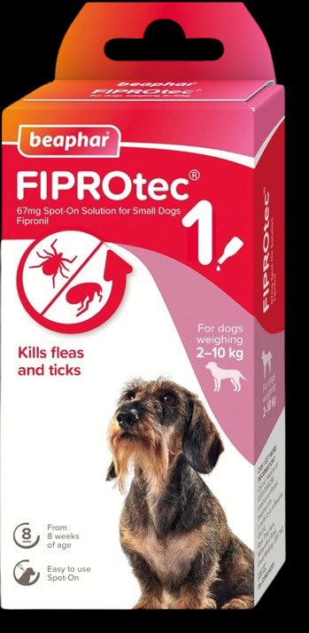 BEAPHAR Spot On Flea Tick Treatment CAT & DOG S M L XL - 1 4 6 Pipettes FIPROTEC