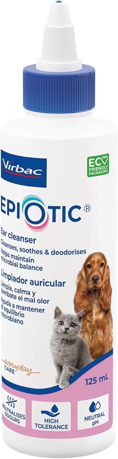 EpiOtic Ear Cleaner for Cats & Dogs | 60ml & 125ml Bottle| Antibacterial & Antifungal