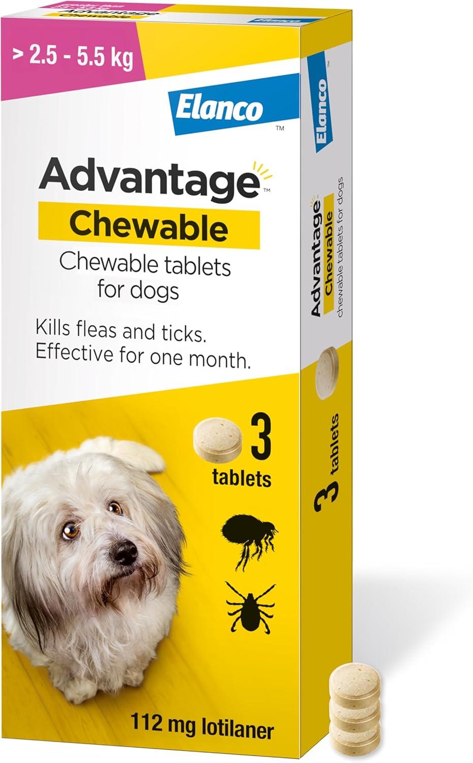 Advantage Chewable Flea and Tick Protection for Dogs