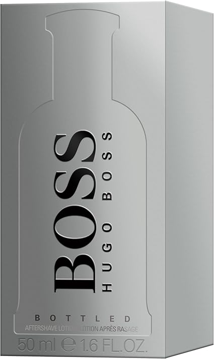 HUGO BOSS Bottled Aftershave for Him 50ml, Woody Scent with Notes of Apple, Cinnamon and Wood - Light Longevity