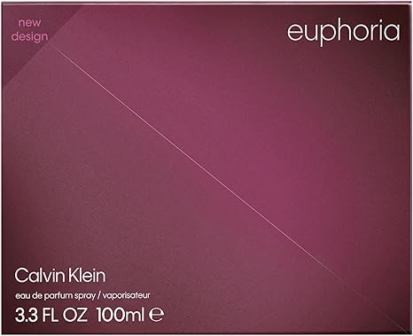 CALVIN KLEIN Euphoria Eau de Parfum for Women 100ml, Chypre Fragrance with Notes of Pomegranate, Black Orchid, Lotus Blossom and Mahogany Wood, High Longevity