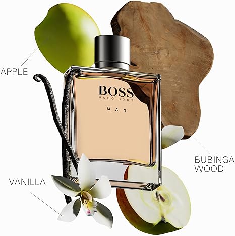 BOSS Man Eau de Toilette for Him 100ml, Ambery Fragrance With Notes Of Crispy Apple, Frankincense, Vanilla Bean - Medium Longevity