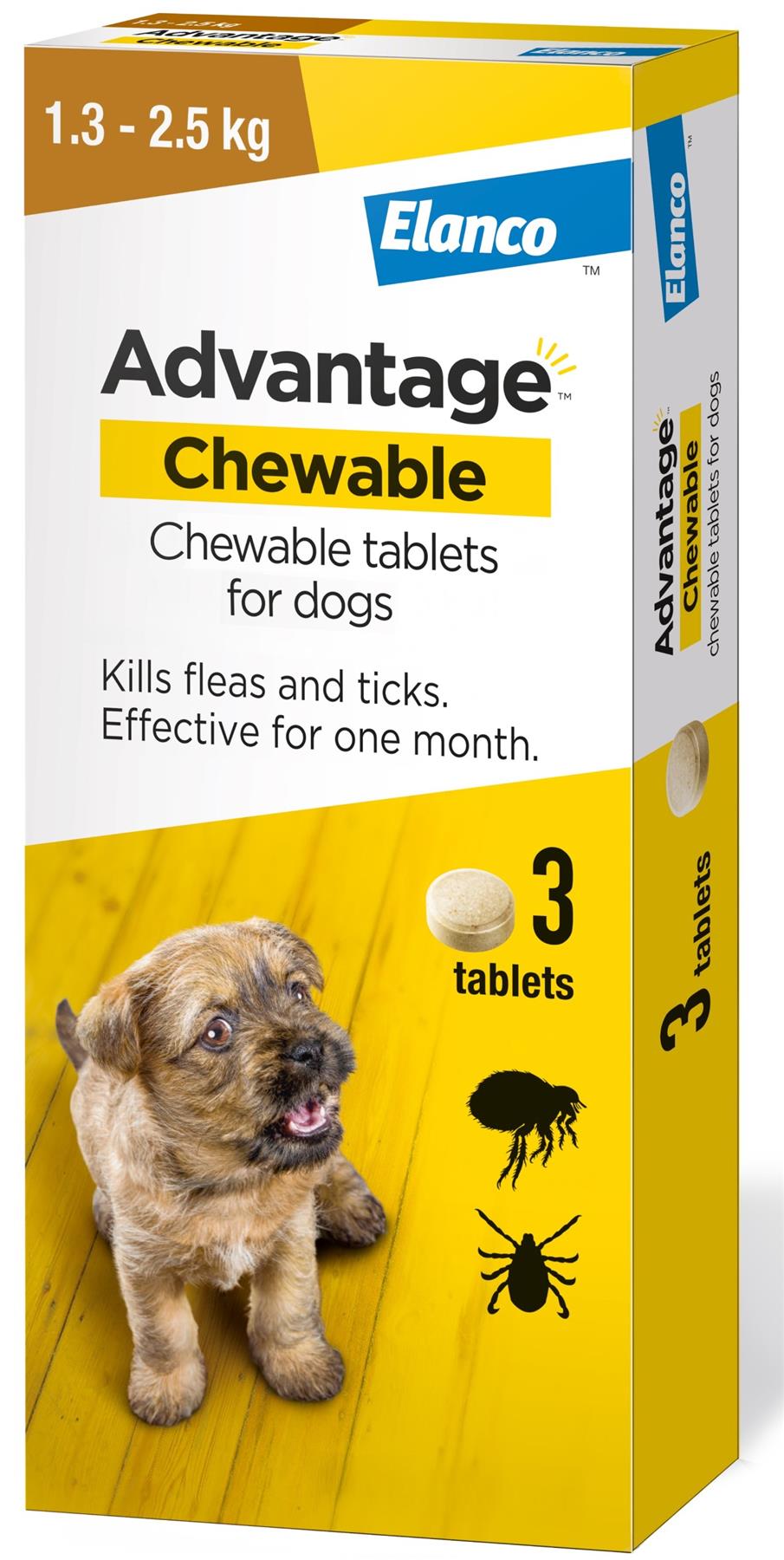 Advantage Chewable Flea and Tick Protection for Dogs