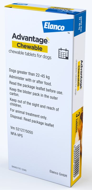 Advantage Chewable Flea and Tick Protection for Dogs