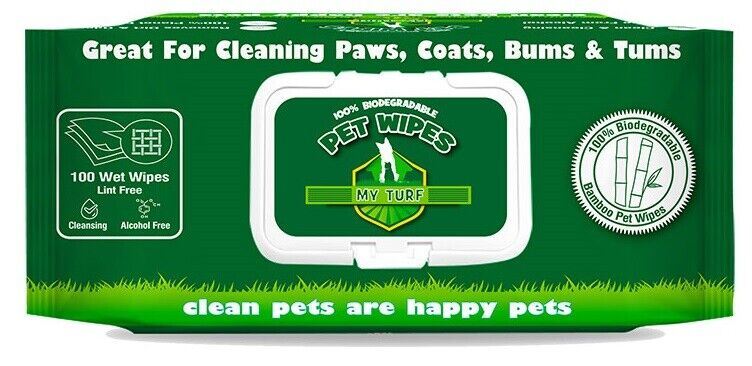Dog Cleaning Wipes Dog Cat Pet Ear Mouth Paw 100% BIODEGRADABLE Pack Of 25 & 100
