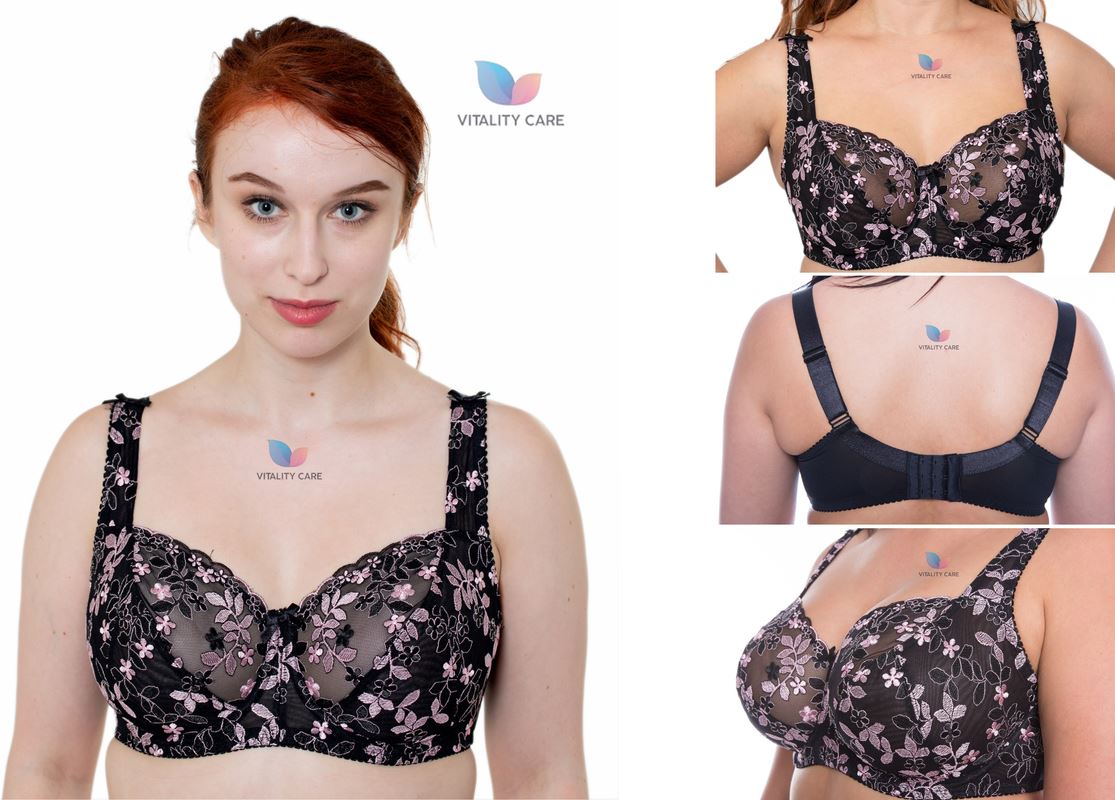Ladies Full Cup Underwired Bra Plus Size Firm Hold Lace Large Non Padded Uk New