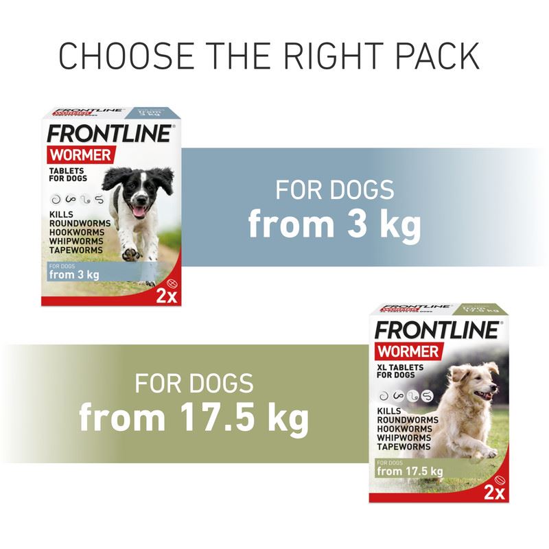 FRONTLINE WORMER - Cat & Dog Worming Treatment Tablets
