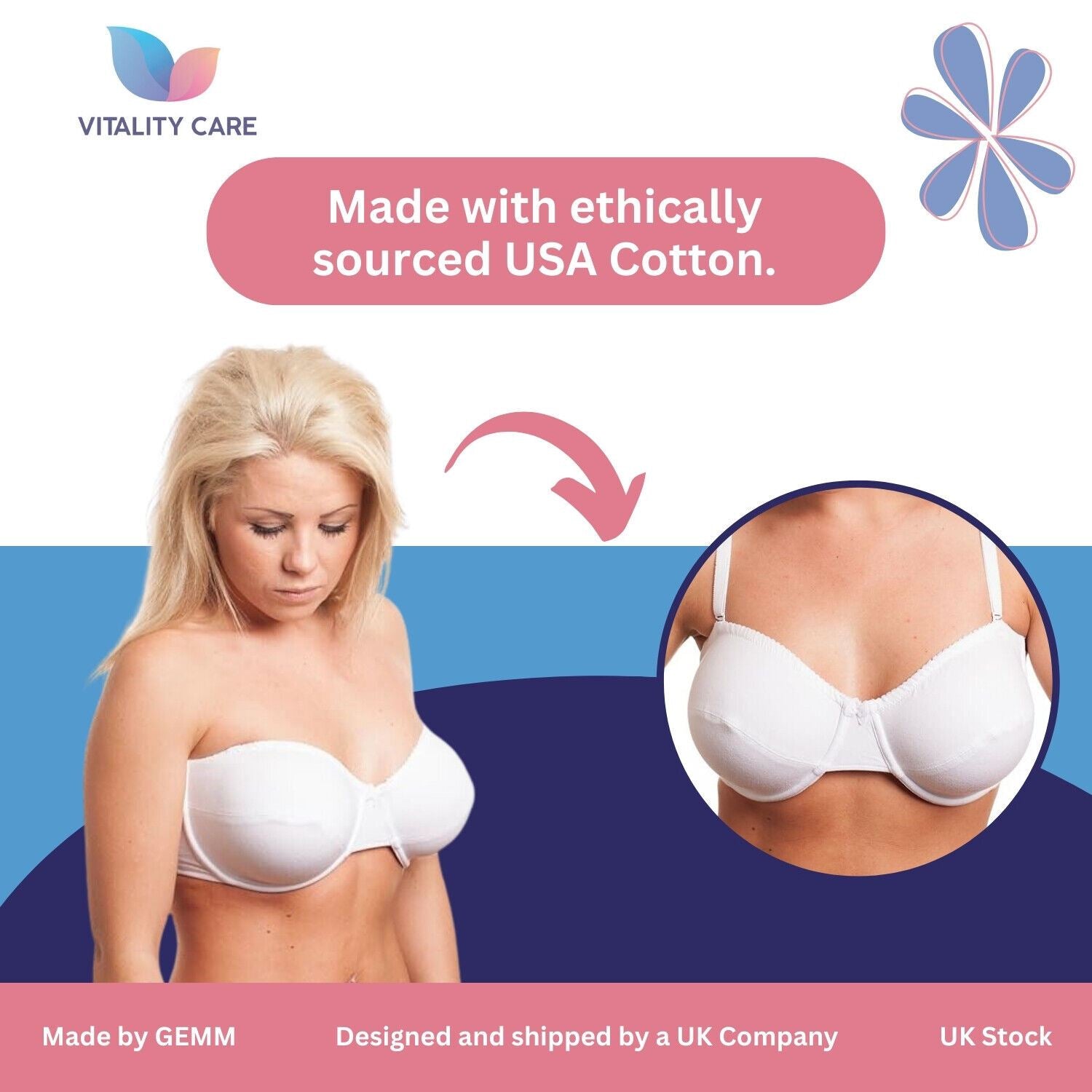 Vitality Care Strapless Multiway Crossover Halterneck Underwired Bra 34-42, A-DD