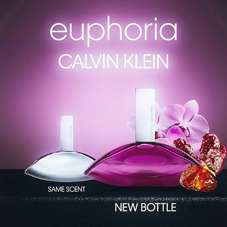 CALVIN KLEIN Euphoria Eau de Parfum for Women 100ml, Chypre Fragrance with Notes of Pomegranate, Black Orchid, Lotus Blossom and Mahogany Wood, High Longevity