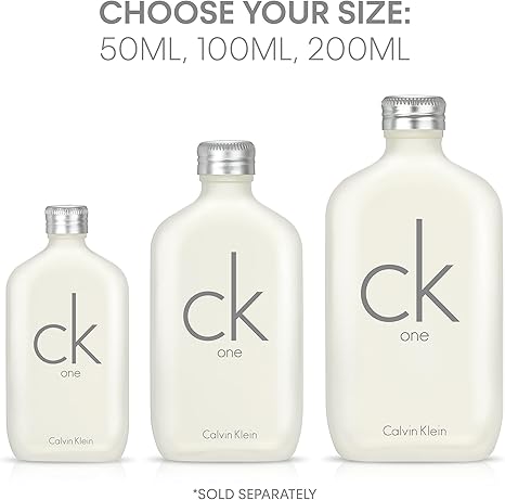 CALVIN KLEIN CK One, Unisex Eau de Toilette for All, Citrus & Aromatic Fragrance with Notes of Green Tea, Nutmeg and Musk 200ml