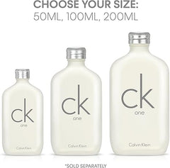CALVIN KLEIN CK One, Unisex Eau de Toilette for All, Citrus & Aromatic Fragrance with Notes of Green Tea, Nutmeg and Musk 200ml
