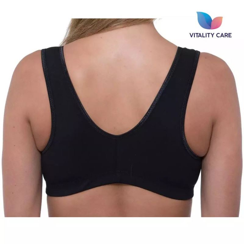 Ladies Front Fastening Bra Self Fastener Non Wired Plus Size Cotton VitalityCare