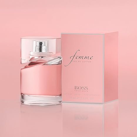 HUGO BOSS Femme Eau de Parfum for Her 75ml, Woody Fragrance with Notes of Tangerine, Oriental Lily and Satinwood - High Longevity