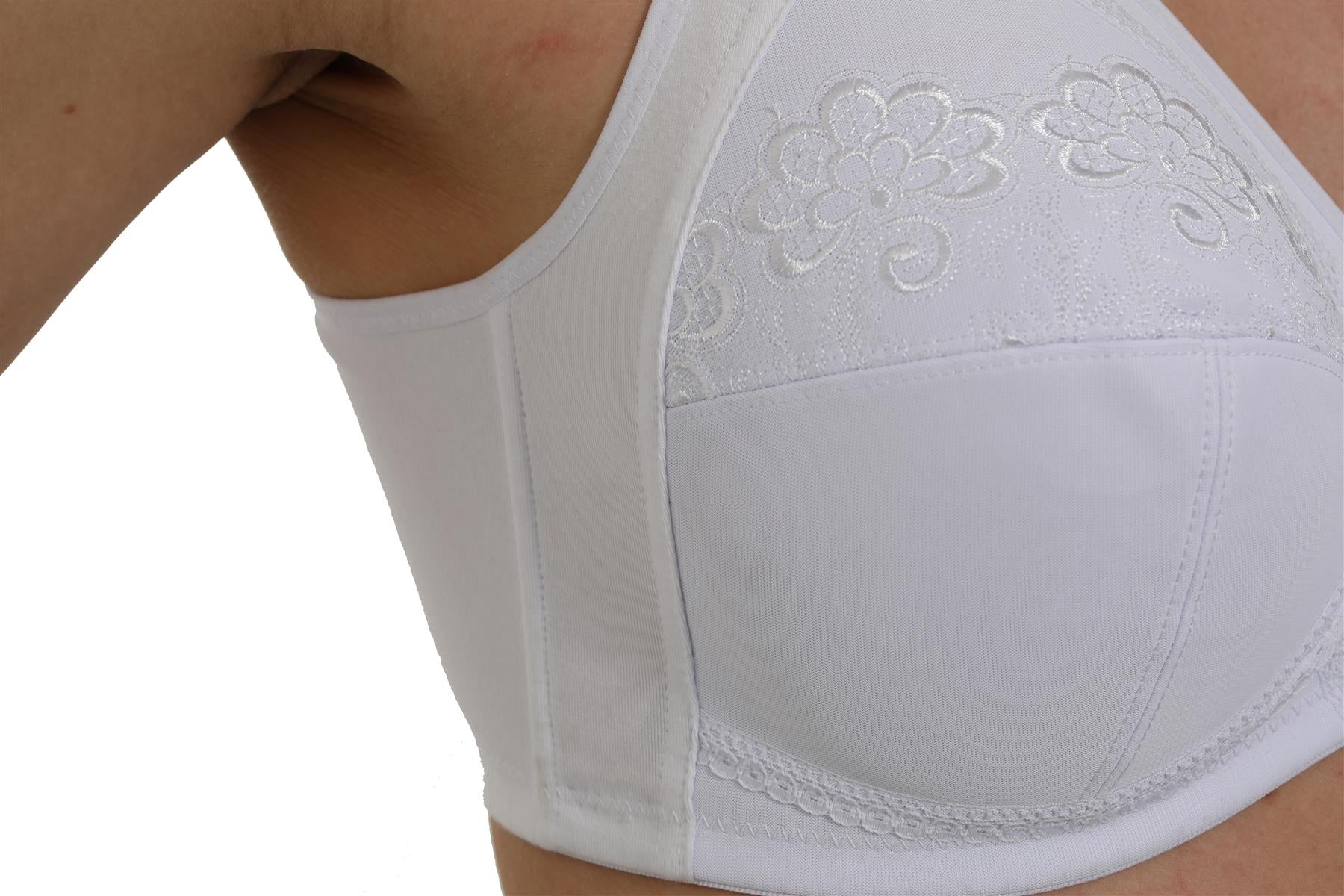 Ladies Plus Size Cotton Rich Full Cup Bra Non Wired Non Padded by Vitality Care