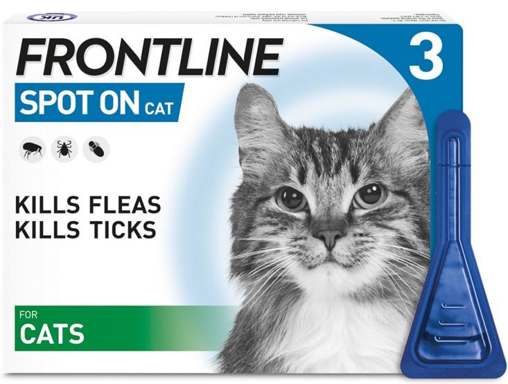 FRONTLINE SPOT ON Flea & Tick Treatment for Cat, Small (2-10kg), Medium Dog (10-20kg) and Large Dog (20-40kg) 1, 3, 6 Pipette Packs