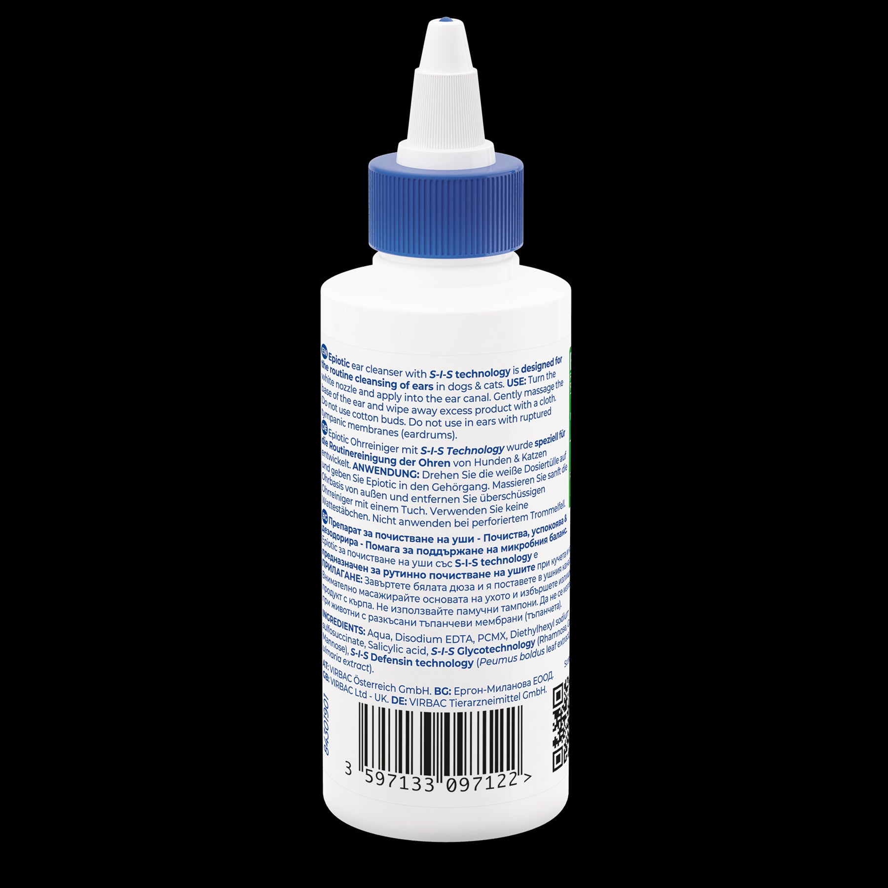 EpiOtic Ear Cleaner for Cats & Dogs | 60ml & 125ml Bottle| Antibacterial & Antifungal