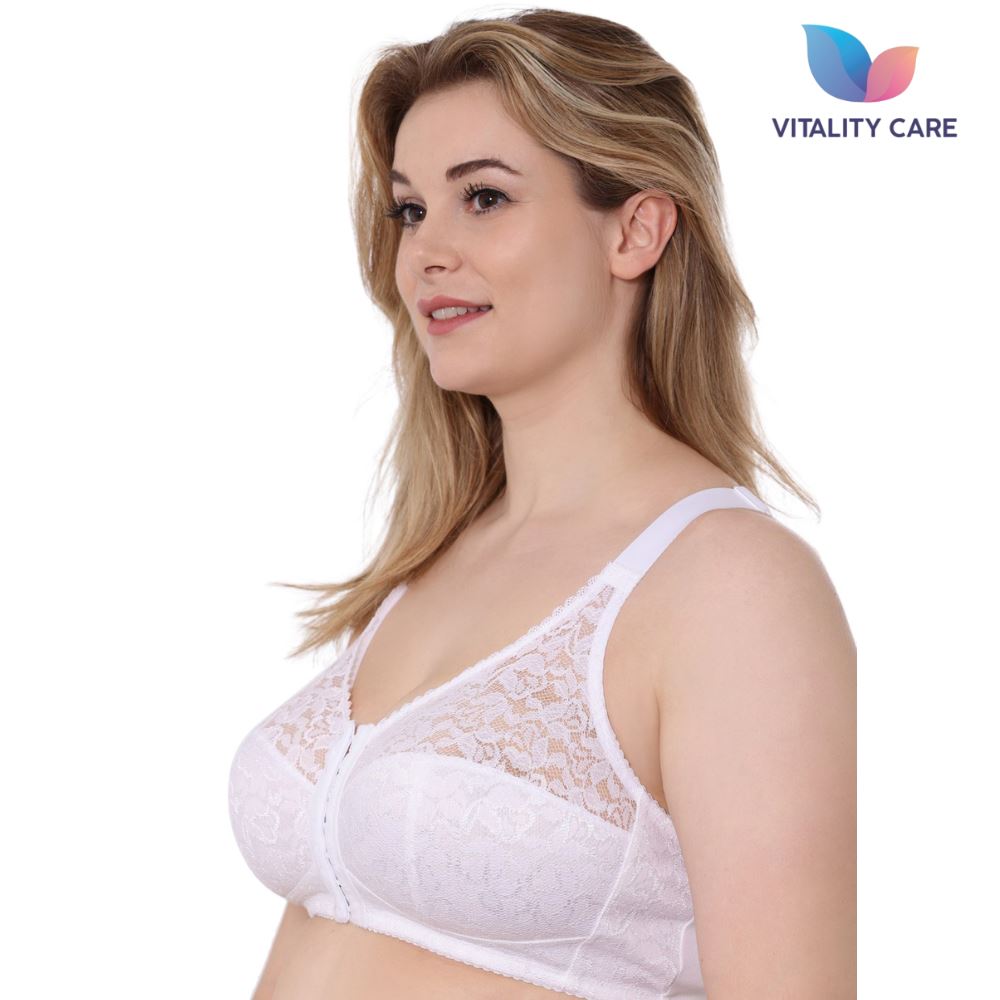 Front Fastening Bra Cotton Rich Ladies Non Wired Firm Support Plus Size Bras, UK