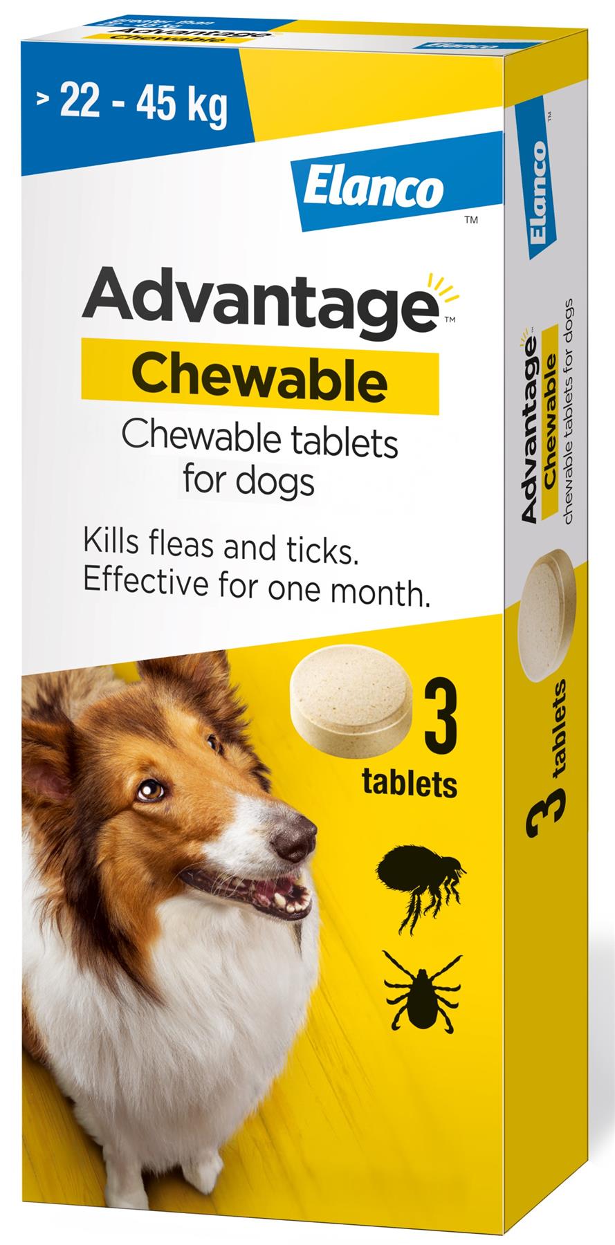 Advantage Chewable Flea and Tick Protection for Dogs