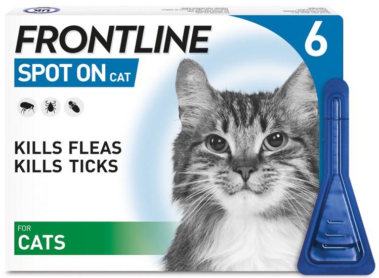 FRONTLINE SPOT ON Flea & Tick Treatment for Cat, Small (2-10kg), Medium Dog (10-20kg) and Large Dog (20-40kg) 1, 3, 6 Pipette Packs