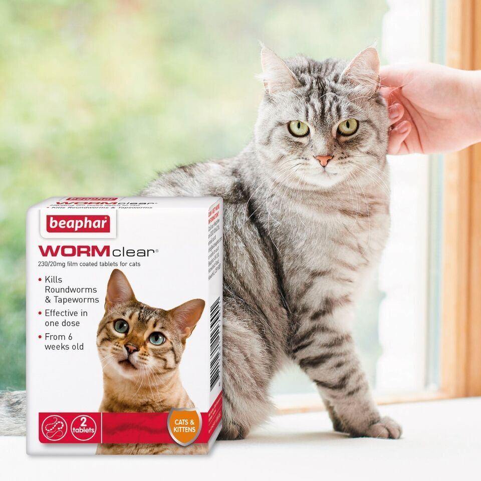 Beaphar WORMclear Worming Tablets for Cats, Kittens, Small Medium and Large Dogs