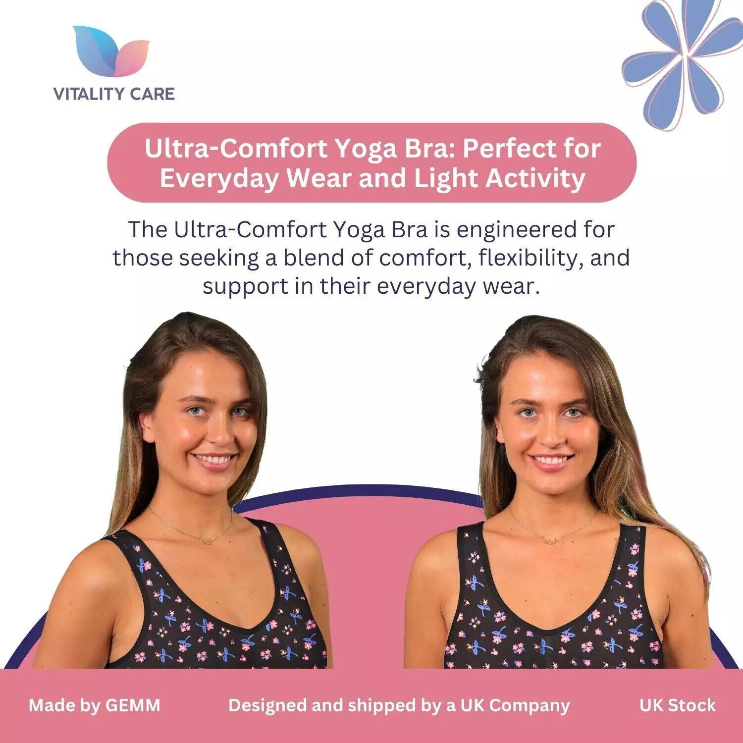 Ladies Full Cup Non Wired Bra Plus Size Firm Hold Large Non Padded Soft Bras UK.