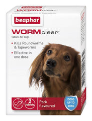 Beaphar WORMclear Worming Tablets for Cats, Kittens, Small Medium and Large Dogs