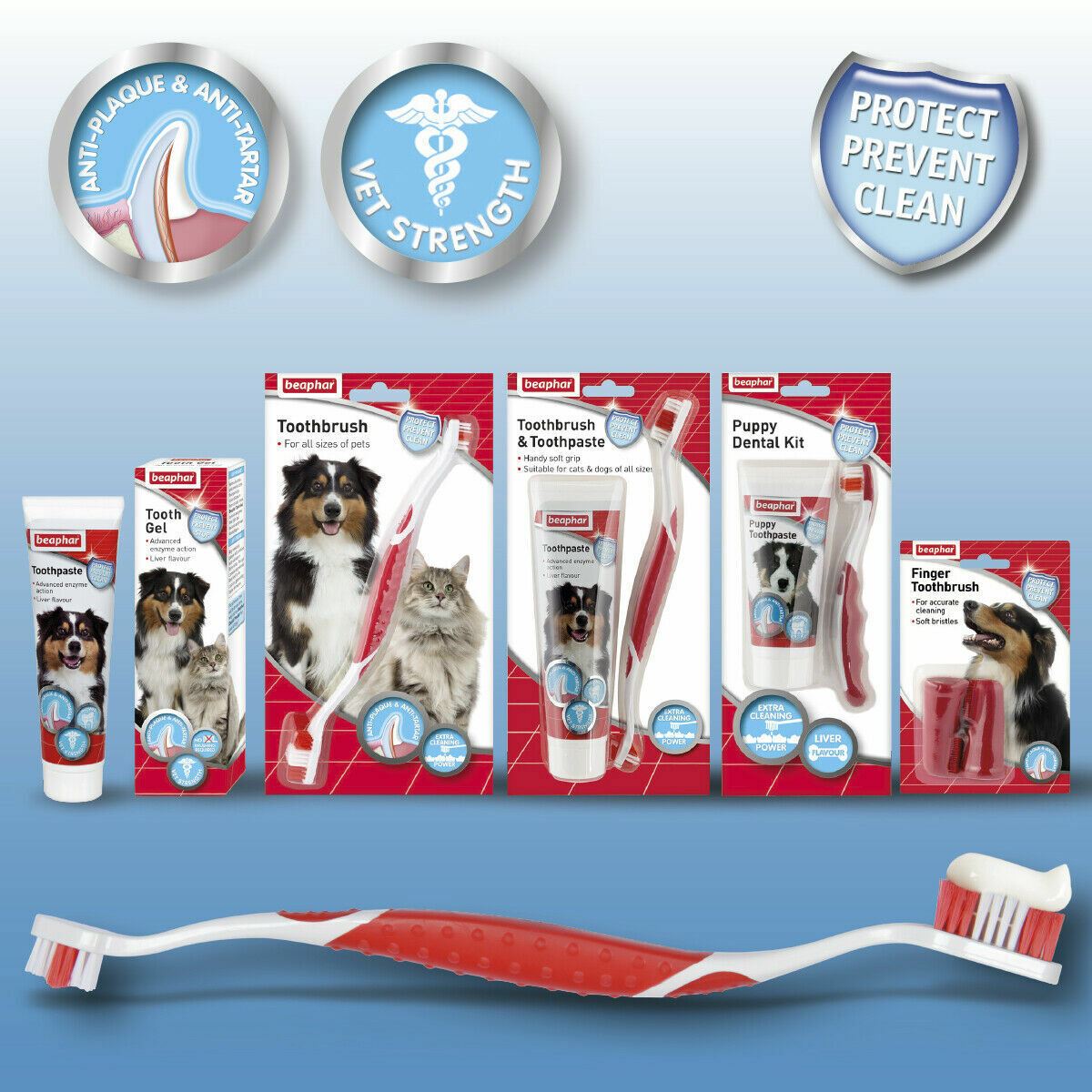 Beaphar Toothpaste Toothbrush Pet Dental Care Kits For Dogs & Cats UK
