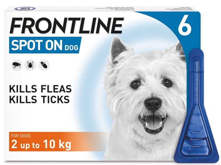 FRONTLINE SPOT ON Flea & Tick Treatment for Cat, Small (2-10kg), Medium Dog (10-20kg) and Large Dog (20-40kg) 1, 3, 6 Pipette Packs