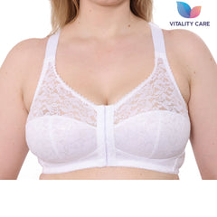 Front Fastening Bra Cotton Rich Ladies Non Wired Firm Support Plus Size Bras, UK