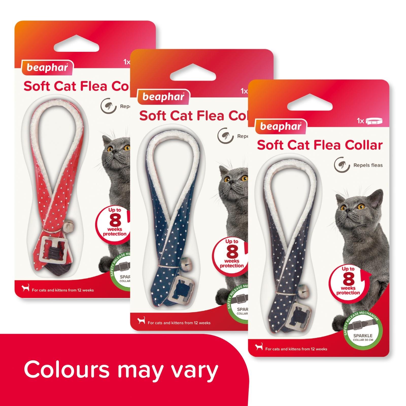 Beaphar Cat Flea Collar Red, Blue & Black FOR FLEAS TREATMENT UK STOCK FREE POST
