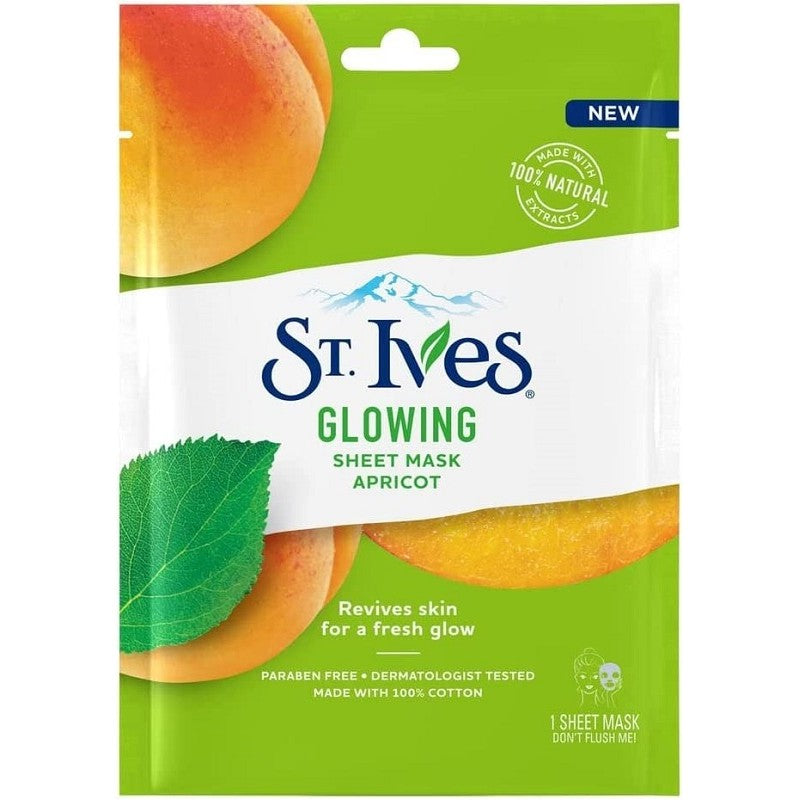 ST IVES SHEET MASK GLOWING APRICOT 23ML